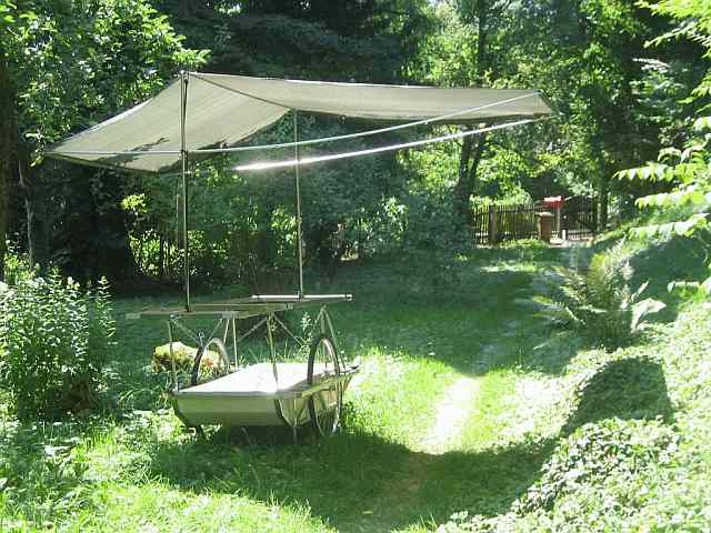 Trailer with sunroof